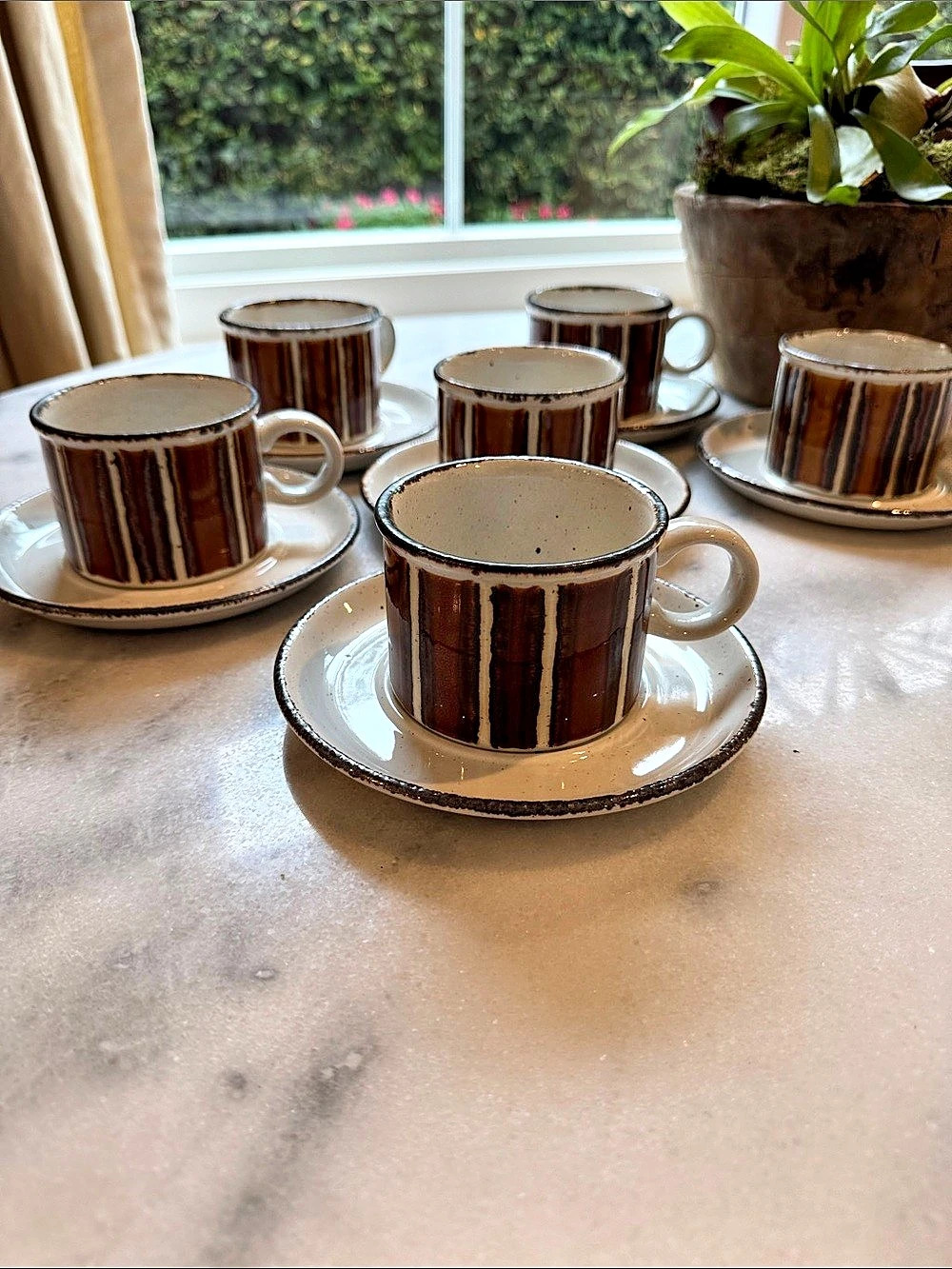 Midwinter Stonehenge Earth / Creation Brown & White 6-Piece Dinnerware Set